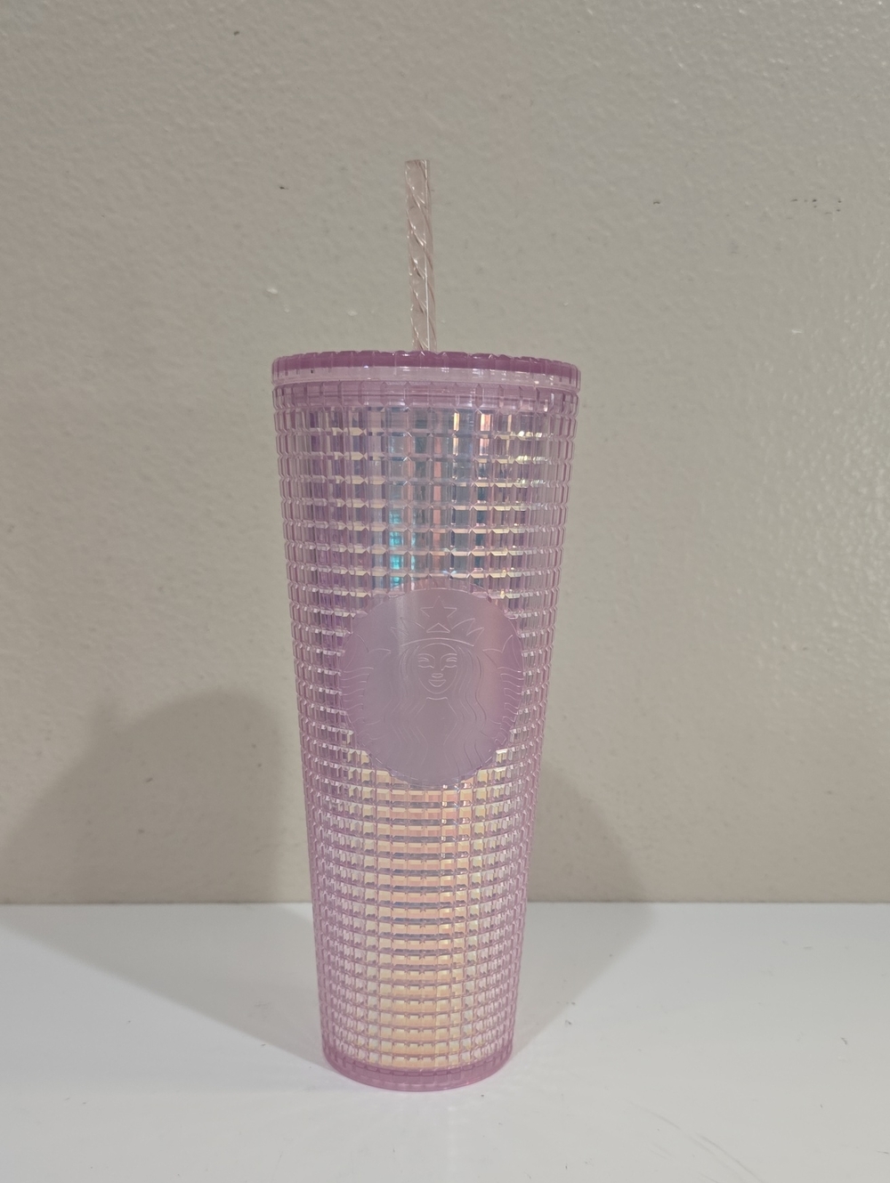 Starbucks Iridescent Lavender Studded Cold Cup with Straw